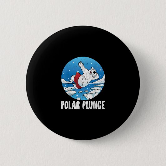 Polar Plunge Ice Jump Polar Bear Winter Swim Button (Vorderseite)