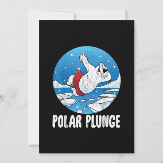 Polar Plunge Ice Jump Polar Bear Winter Swim Einladung (Vorderseite)
