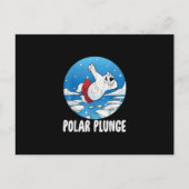 Polar Plunge Ice Jump Polar Bear Winter Swim Einladungspostkarte (Vorderseite)