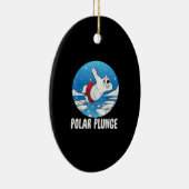 Polar Plunge Ice Jump Polar Bear Winter Swim Keramik Ornament (Rechts)