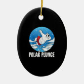 Polar Plunge Ice Jump Polar Bear Winter Swim Keramik Ornament (Vorne)