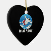 Polar Plunge Ice Jump Polar Bear Winter Swim Keramik Ornament (Rechts)