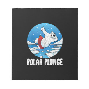 Polar Plunge Ice Jump Polar Bear Winter Swim Notizblock
