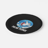 Polar Plunge Ice Jump Polar Bear Winter Swim Pappteller (Schrägansicht)