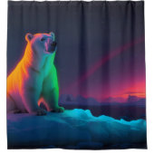 Polar Serenity in Pastels Duschvorhang (Vorderseite)
