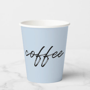 Polar Sky Blue Disposable Coffee Cups Pappbecher