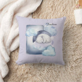 Polar-Sleepy-Bär in den Wolken personalisierbar Kissen (Decke)