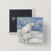 Polar Snow Bears Button (Vorne & Hinten)