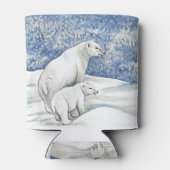 Polar Snow Bears Dosenkühler (Rückseite)