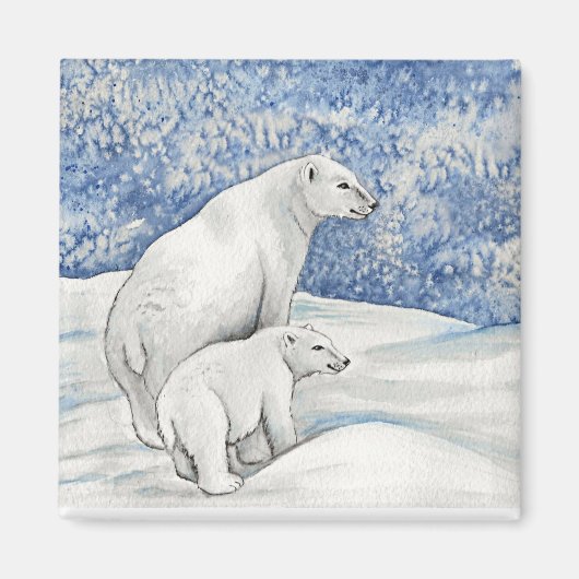 Polar Snow Bears Magnet (Vorne)