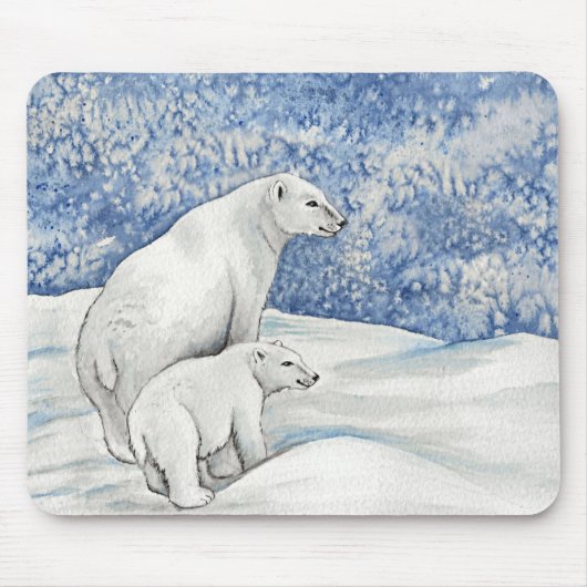 Polar Snow Bears Mousepad (Vorne)