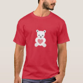 Polar Teddy Bear mit Herz-Shirt T-Shirt (Vorderseite)
