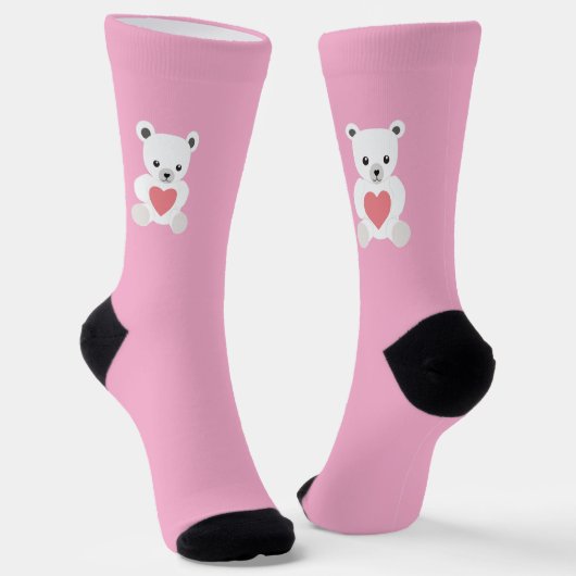 Polar Teddy Bear Valentine's Day Socks Socken (Gewinkelt)