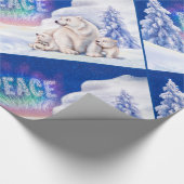 Polar trägt PEACE Weihnachtspapier Geschenkpapier (Ecke)