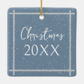 Polar und Pinguin auf Schlitten Keramikornament (Rückseite)