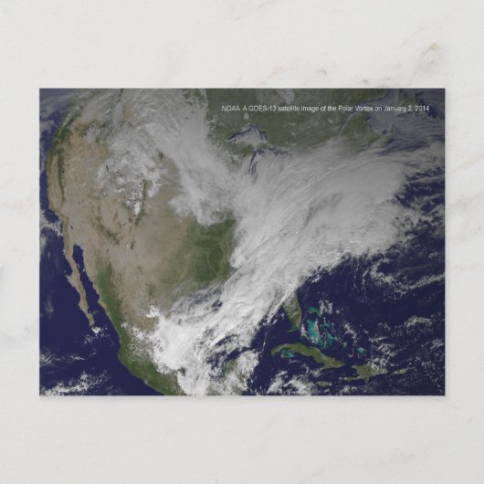 Polar Vortex 2014 Nordamerikanische Kaltwelle Postkarte (Vorderseite)