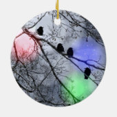 Polar Wintercrows Keramik Ornament (Hinten)