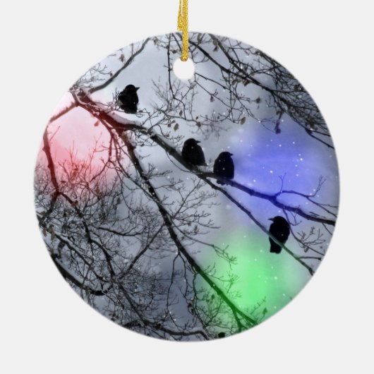 Polar Wintercrows Keramik Ornament (Hinten)