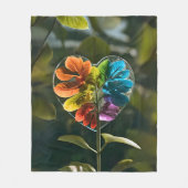 Polarabdeckung aus Herz-Bogen-Naturbogen Fleecedecke (Vorderseite)