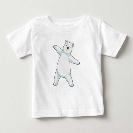 Polarbär bei der Yoga-Fitness in Stehend Baby T-shirt (Vorderseite)