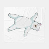 Polarbär bei der Yoga-Fitness in Stehend Fleecedecke (Vorderseite (Horizontal))