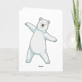 Polarbär bei der Yoga-Fitness in Stehend Karte (Rückseite)