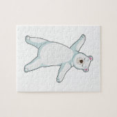 Polarbär bei der Yoga-Fitness in Stehend Puzzle (Horizontal)