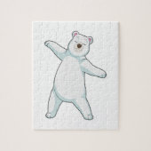Polarbär bei der Yoga-Fitness in Stehend Puzzle (Vertikal)