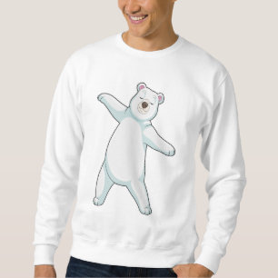 Polarbär bei der Yoga-Fitness in Stehend Sweatshirt