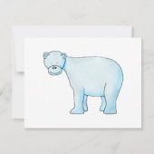 Polarbär Einladung (Rückseite)