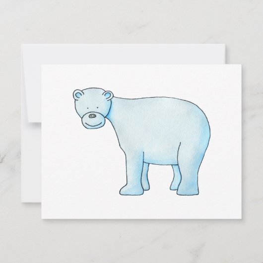 Polarbär Einladung (Rückseite)