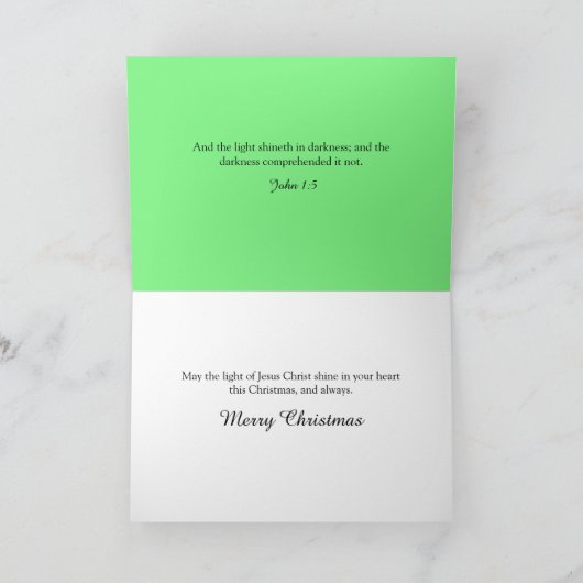 Polarbär Festliche Lichter Christlich Weihnachten (Innenseite)