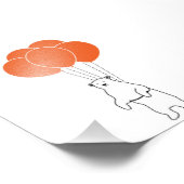 Polarbär fliegen mit Balloons Fotodruck (Ecke)