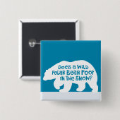 Polarbär Gekackt Button (Vorne & Hinten)
