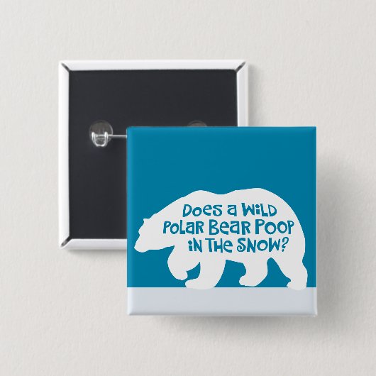 Polarbär Gekackt Button (Vorne & Hinten)