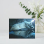 Polarbär im Gebet 2 Postkarte (Stehend Vorderseite)
