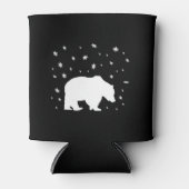 Polarbär im Schnee Dosenkühler (Vorderseite)