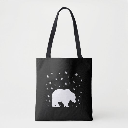 Polarbär im Schnee Tasche (Vorderseite)
