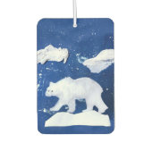 Polarbär "Kunst von Kindern" Autolufterfrischer (Vorderseite)