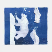 Polarbär "Kunst von Kindern" Fleecedecke (Vorderseite (Horizontal))