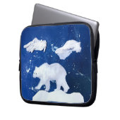 Polarbär "Kunst von Kindern" Laptopschutzhülle (Vorderseite Links)