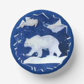 Polarbär "Kunst von Kindern" Pappteller (Vorderseite)