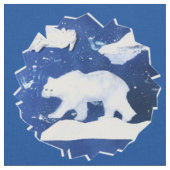 Polarbär "Kunst von Kindern" Stoff (Nahaufnahme)