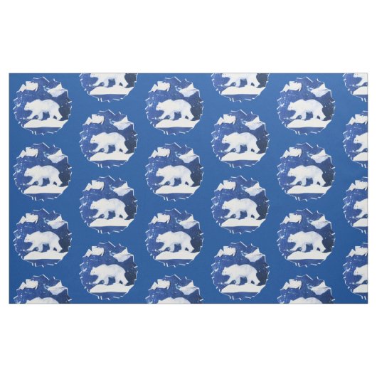Polarbär "Kunst von Kindern" Stoff (Fat Quarter (45,7 x 55,9 cm))