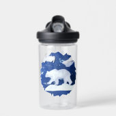 Polarbär "Kunst von Kindern" Trinkflasche (Vorne)