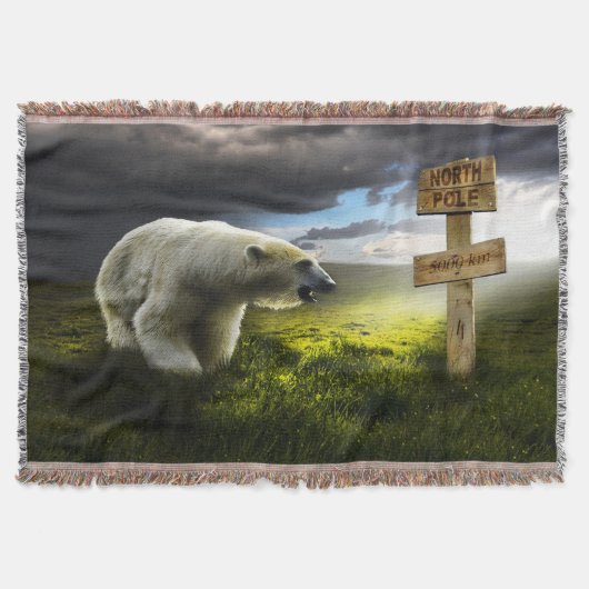 Polarbär mit Blick auf das nordpolnische Holzschil Decke (Vorderseite)