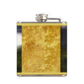 Polarbär mit Blick auf das nordpolnische Holzschil Flachmann (Rückseite)