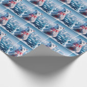 Polarbär mit Herz Geschenkpapier (Ecke)