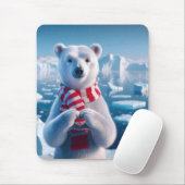 Polarbär mit Herz Mousepad (Mit Mouse)