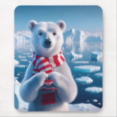 Polarbär mit Herz Mousepad (Vorne)